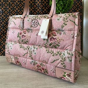 New , tory burch ella nylon Quil tote